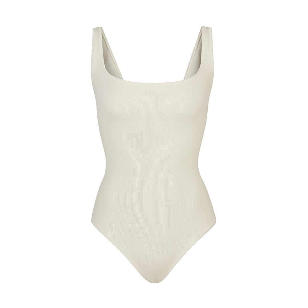 SKIMS Cotton Rib Bodysuit - S - Bone